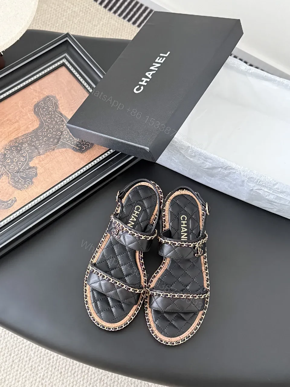 View 6 of Quilted Leather Sandals: Luxe Comfort, Block Heel