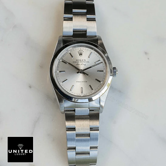 View 8 of Rolex Air King 14000 Stainless Steel White Dial Replica