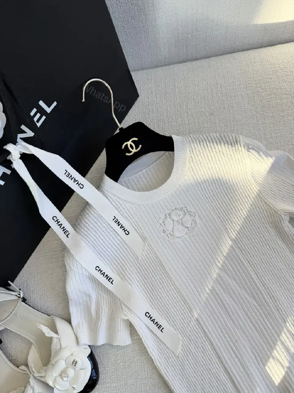 View 3 of Knit T-Shirt Dress: Subtle Emblem, Elevated Texture, All-Day Sophistication