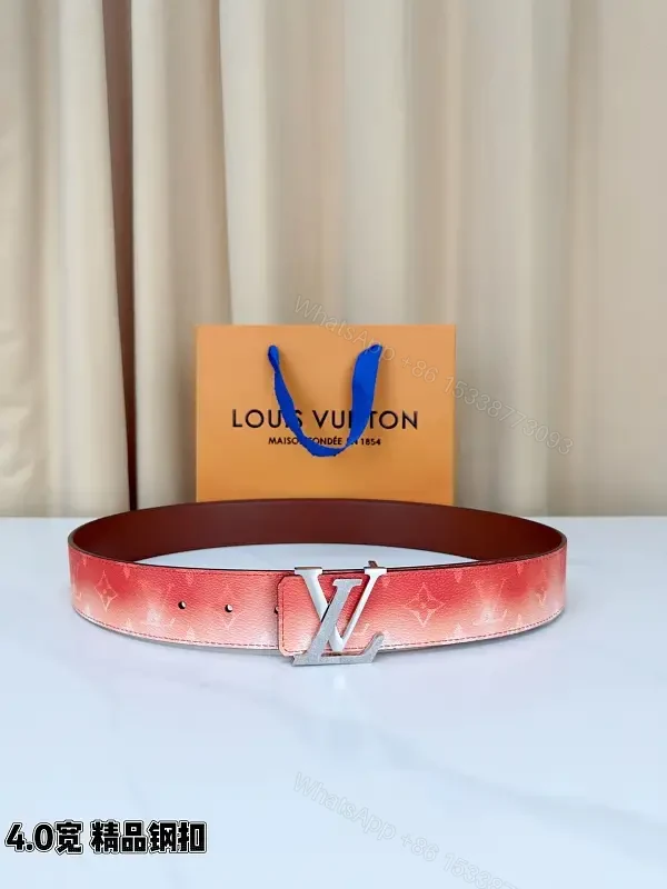 Gradient LV‐Inspired Belt — Premium Leather, Subtle Luxury, Adjustable Fit — view 1