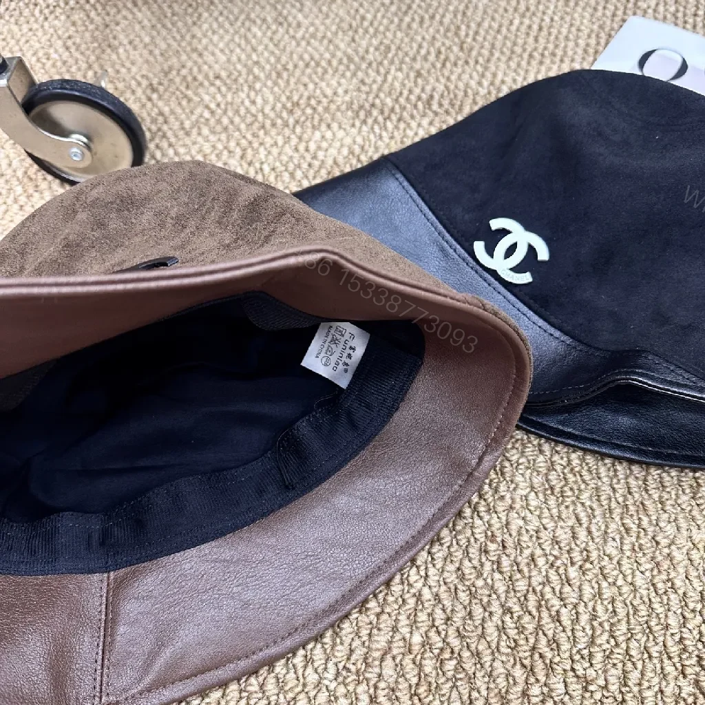 View 5 of Suede-Luxe Bucket Hat with Leather Band – Modern Chic Minimalist Cap