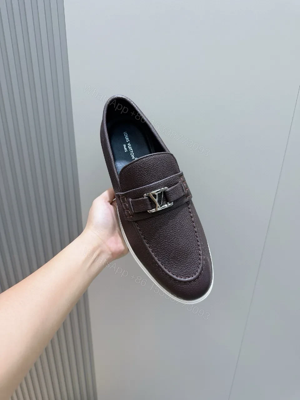 View 9 of Premium Quilted Loafer with Signature Hardware, Leather, Modern Slip-On