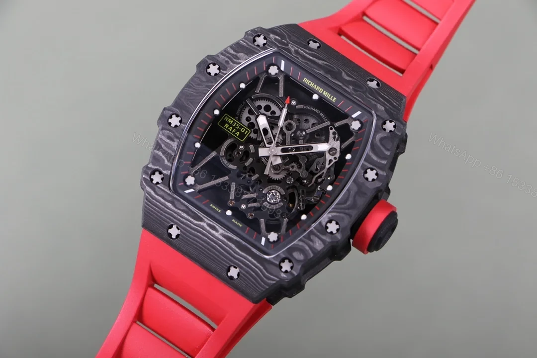 View 3 of Richard Mille RM35-01 NTPT Carbon Fiber RMUL3 Integrated Balance Wheel Watch RM35-01-NTPT-RED-RM3