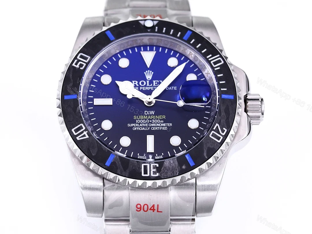 View 2 of Rolex Submariner DIW Carbon Fiber Gradient Blue Dial Custom Watch 40mm Ultimate Edition ROLEX-SUB-DIW-CARBON-BLU-40