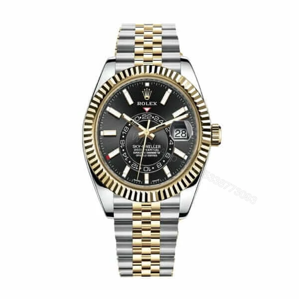 Rolex Sky-Dweller 326933 Super Clone : Steel Gold Black Dial 42mm — view 1