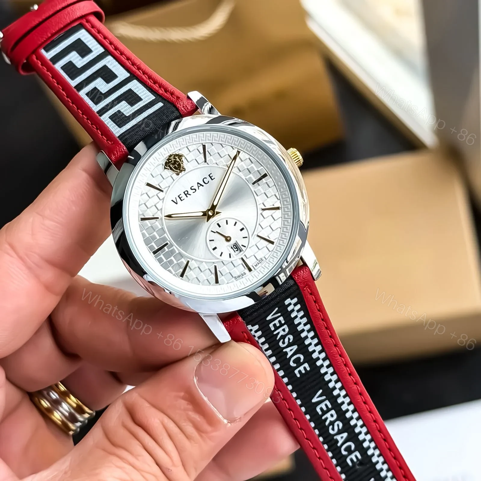 View 2 of Versace Greca Men’s Chronograph Watch 42mm