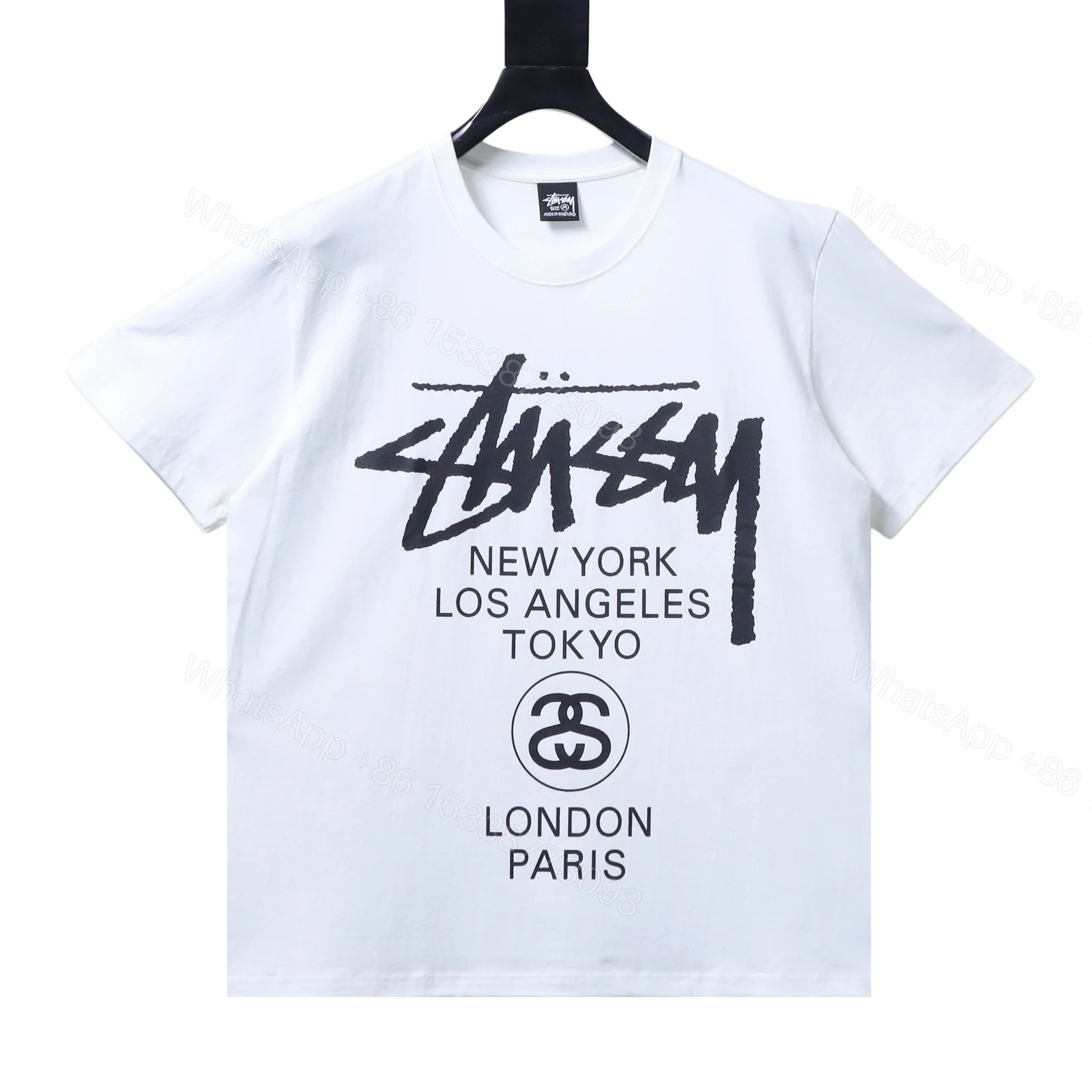 View 10 of Stussy World Tour Collection Printed Short Sleeve Shirt 2 white