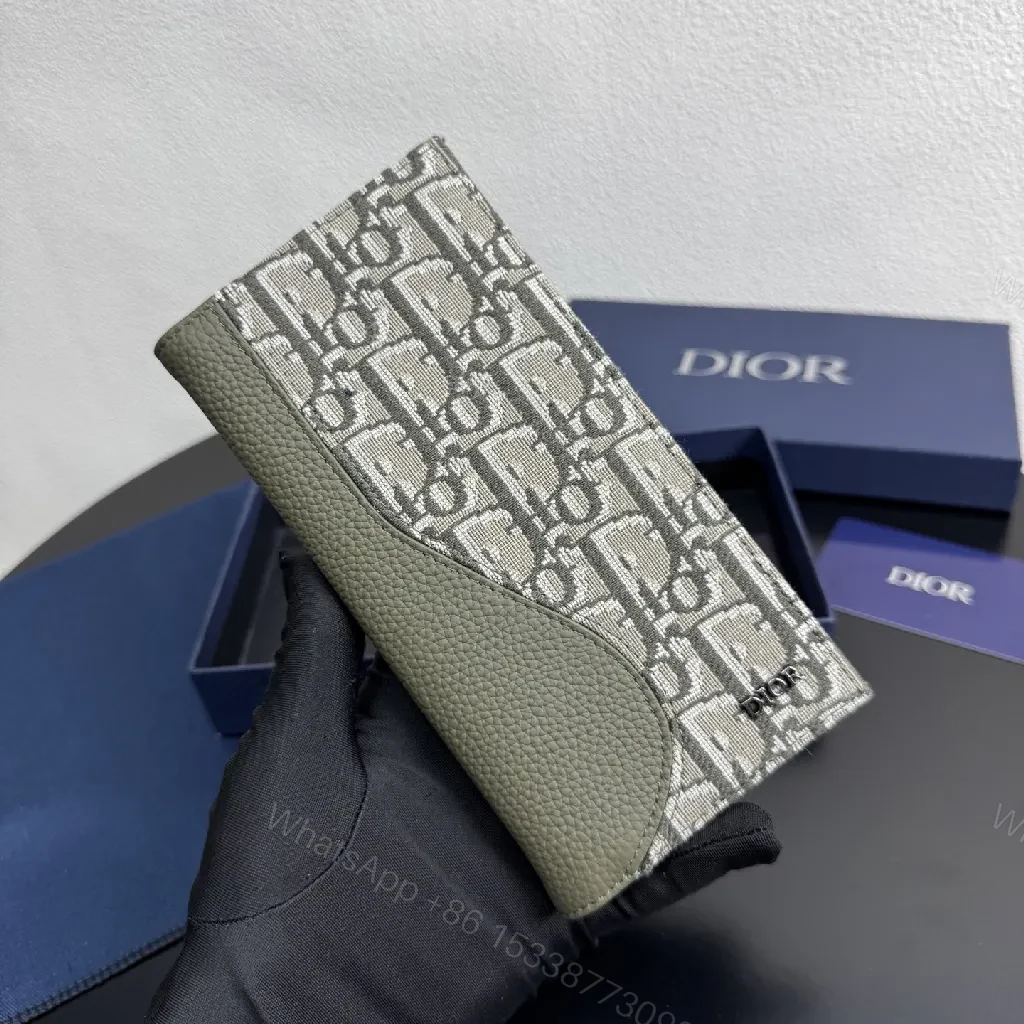 Monogram Knit Pebble Leather Chic Wallet: Compact, Luxe — view 1