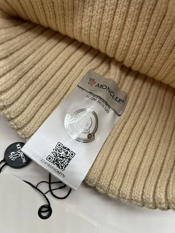 View 7 of Cozy Black Moncler Knit Beanie â€“ Luxury Streetwear Warmth