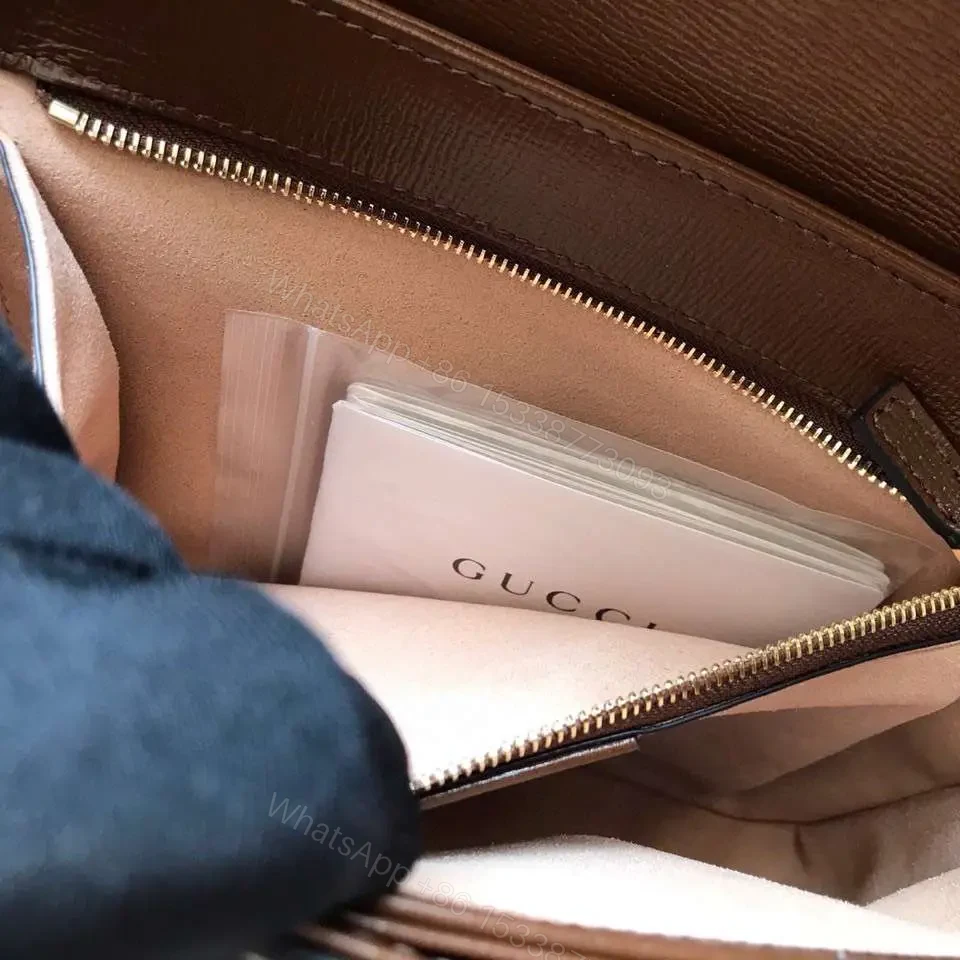 View 3 of Gucci 1955 Horsebit Replica Bag 11 Women’s Brown Smooth Leather 25cm