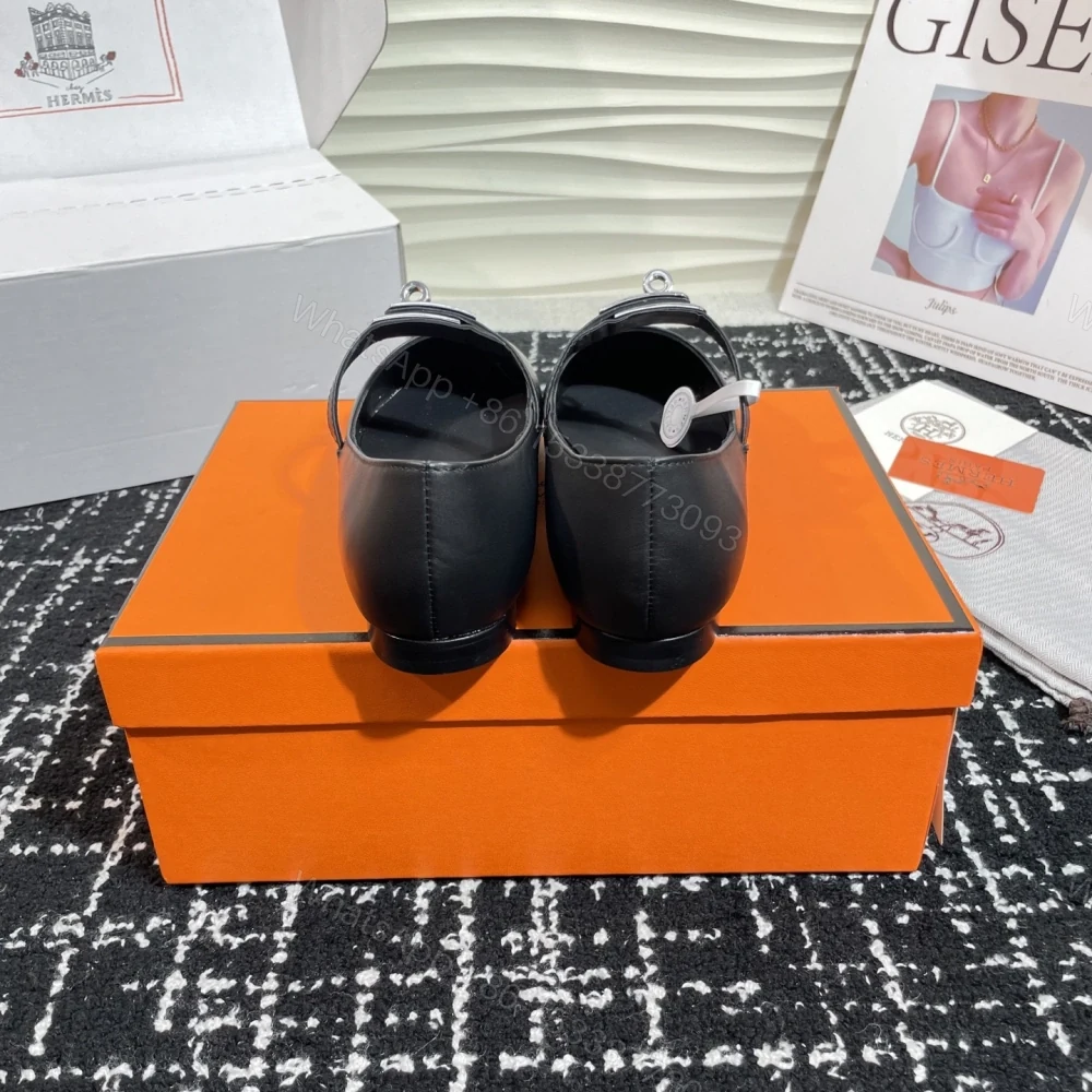 View 8 of 高仿Hermes*Kelly系列H251002Z02小牛皮休閒單鞋黑色免檢版