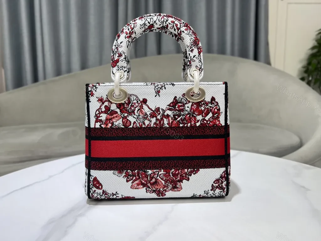 View 7 of Floral Jacquard Handbag: Structured Luxury, Dior-Inspired Boldness