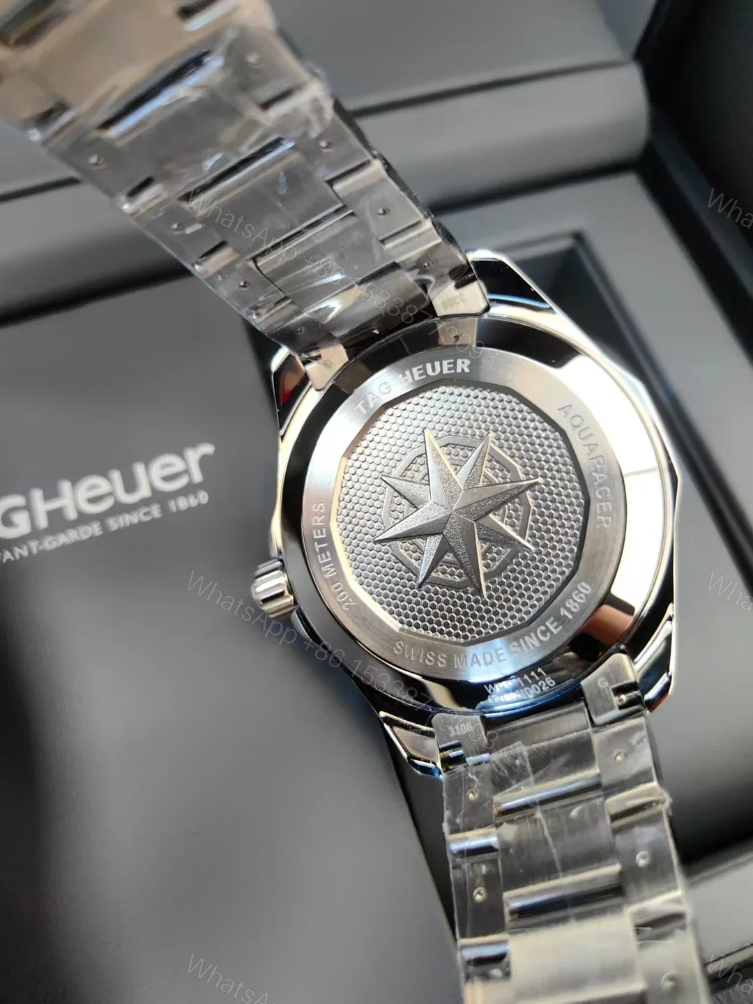 View 5 of TAG Heuer Aquaracer Quartz Watch 40MM Silver Sunray Dial Stainless Steel Bracelet Premium Edition TAG-AQUA-SUN-40