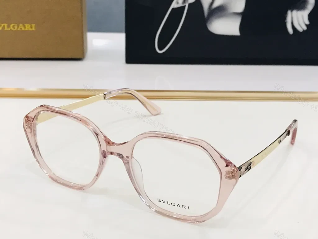Bold Pink Translucent Frames: BVLGARI All-Day Comfort Eyewear — view 1
