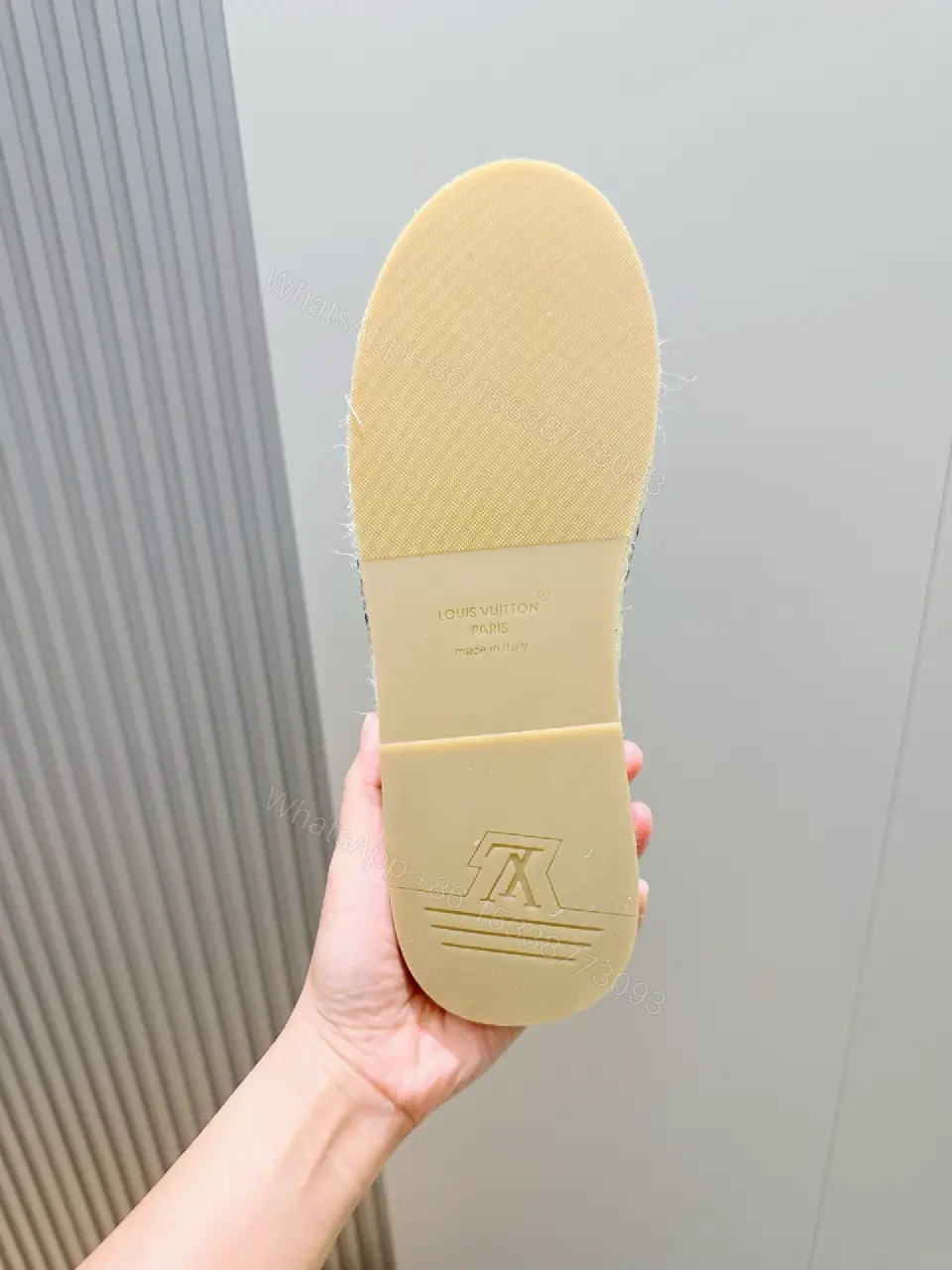 View 6 of Patterned Leather Slides – Embossed Crest, Contoured Comfort, Luxury Style