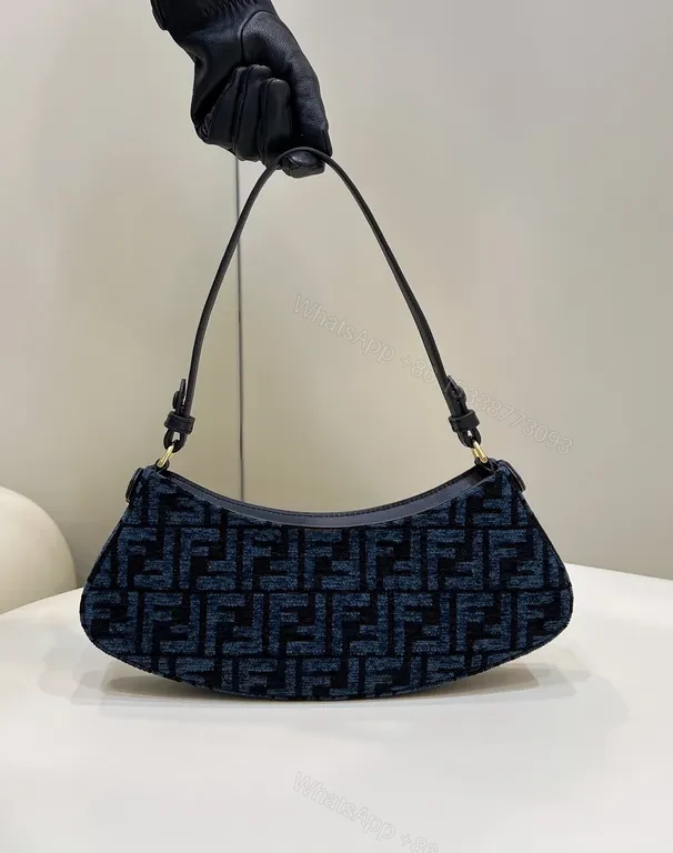 View 3 of Distinct Monogram Canvas Shoulder Bag with Signature Hardware