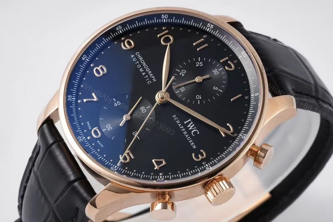 View 2 of IWC Portugieser Chronograph Rose Gold / Black Dial IW3716-25