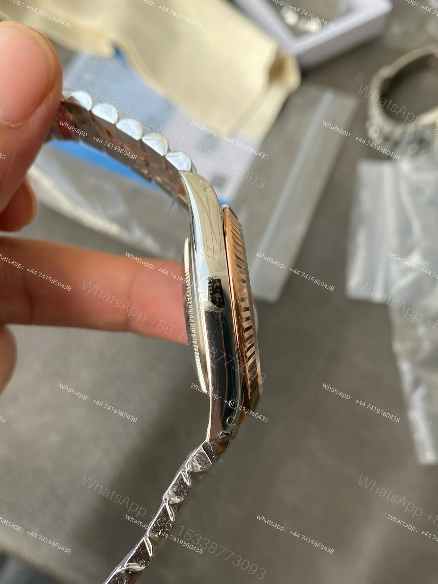 View 7 of Rolex Datejust M126331-0010 1:1 Replica Eternal Rose Gold Jubilee 41MM 3235 Movement Super Clone Watch