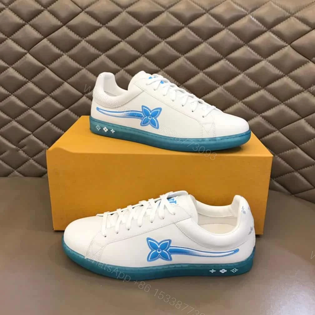 View 9 of Louis Vuitton Luxembourg Samothrace Trainers In Marine – LSVT276