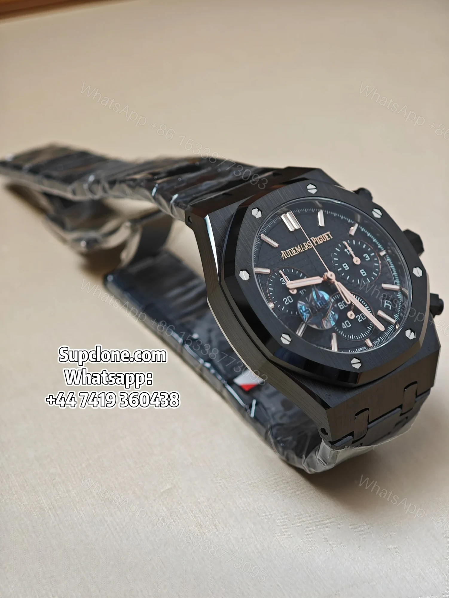 View 2 of Audemars Piguet Super Clone Royal Oak Ceramic Black Dial 26240 Chronograph 41mm