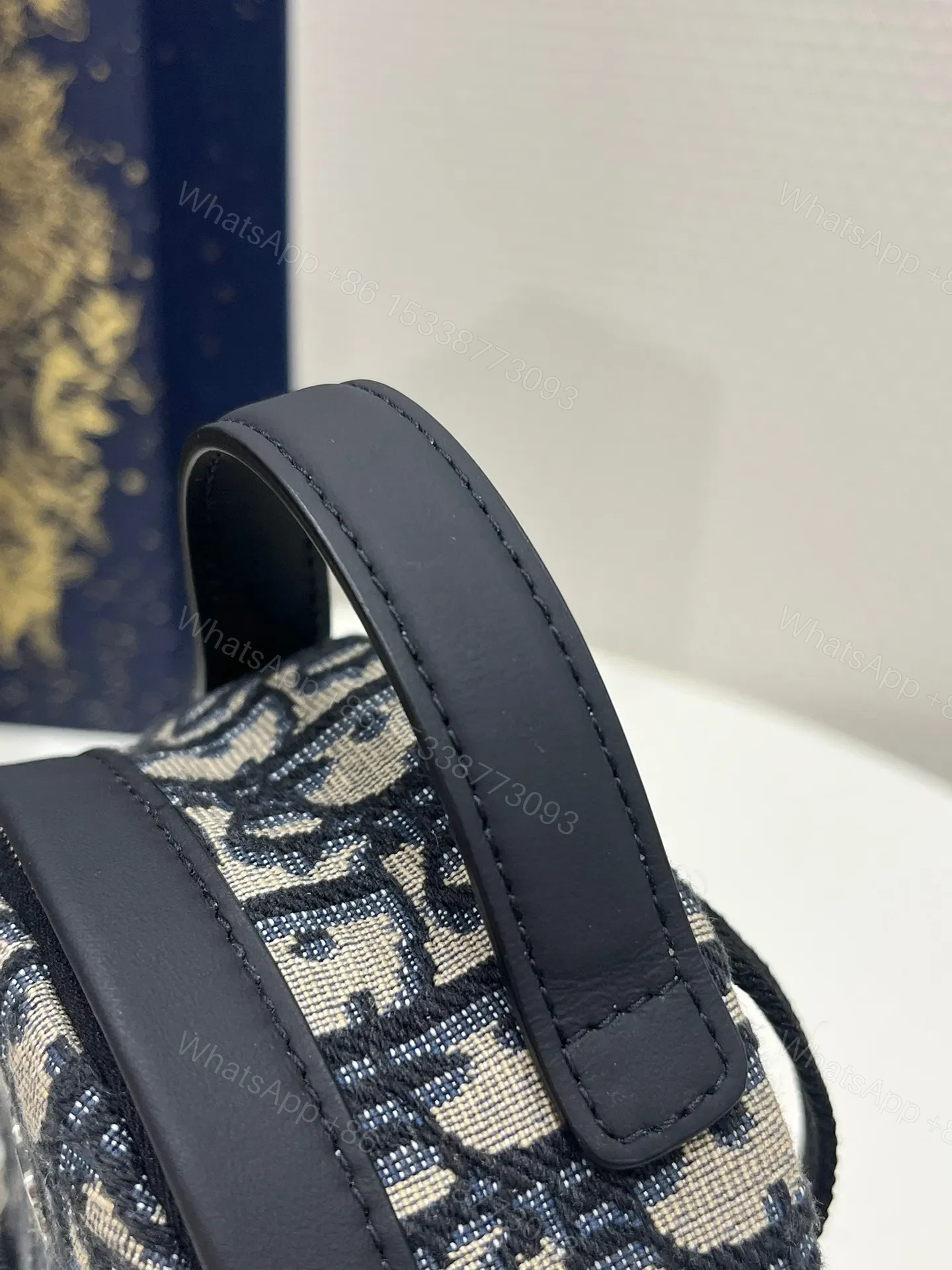 View 3 of Dior Mini High-End Bag – Oblique Pattern Fabric (24x10x16cm)