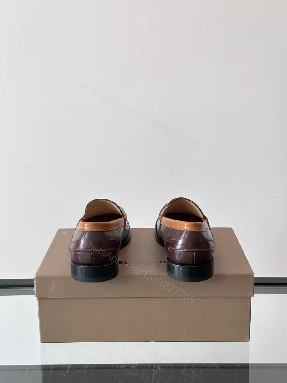 View 5 of Classic Plaid Leather Loafers with Rich Trim and Sole Comfort