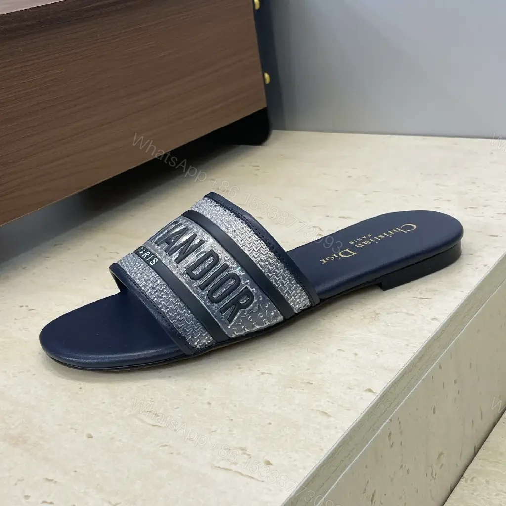 View 7 of Graphite Striped Slides: Textured Dual-Strap Comfort Sandals