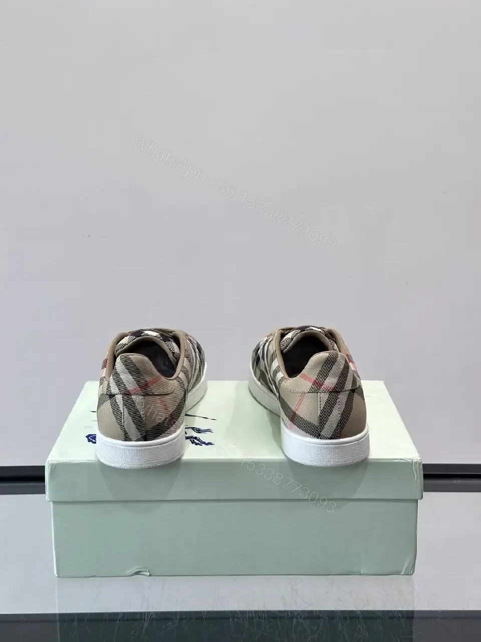 View 10 of Plaid Plush Comfort Low-Top Sneakers with Signature Check