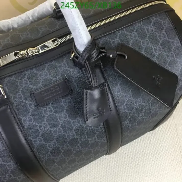 View 3 of Gucci GG Carry-On Duffle Black Knockoff Bag XB1365 – Quality 1:1