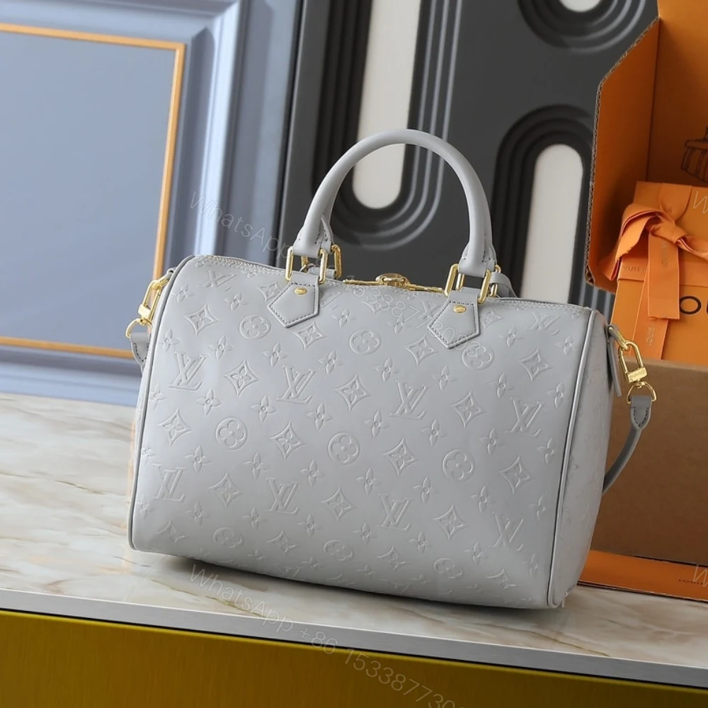 View 3 of Louis Vuitton Speedy Soft 30 Bag Cloud Grey 30Cm M25670