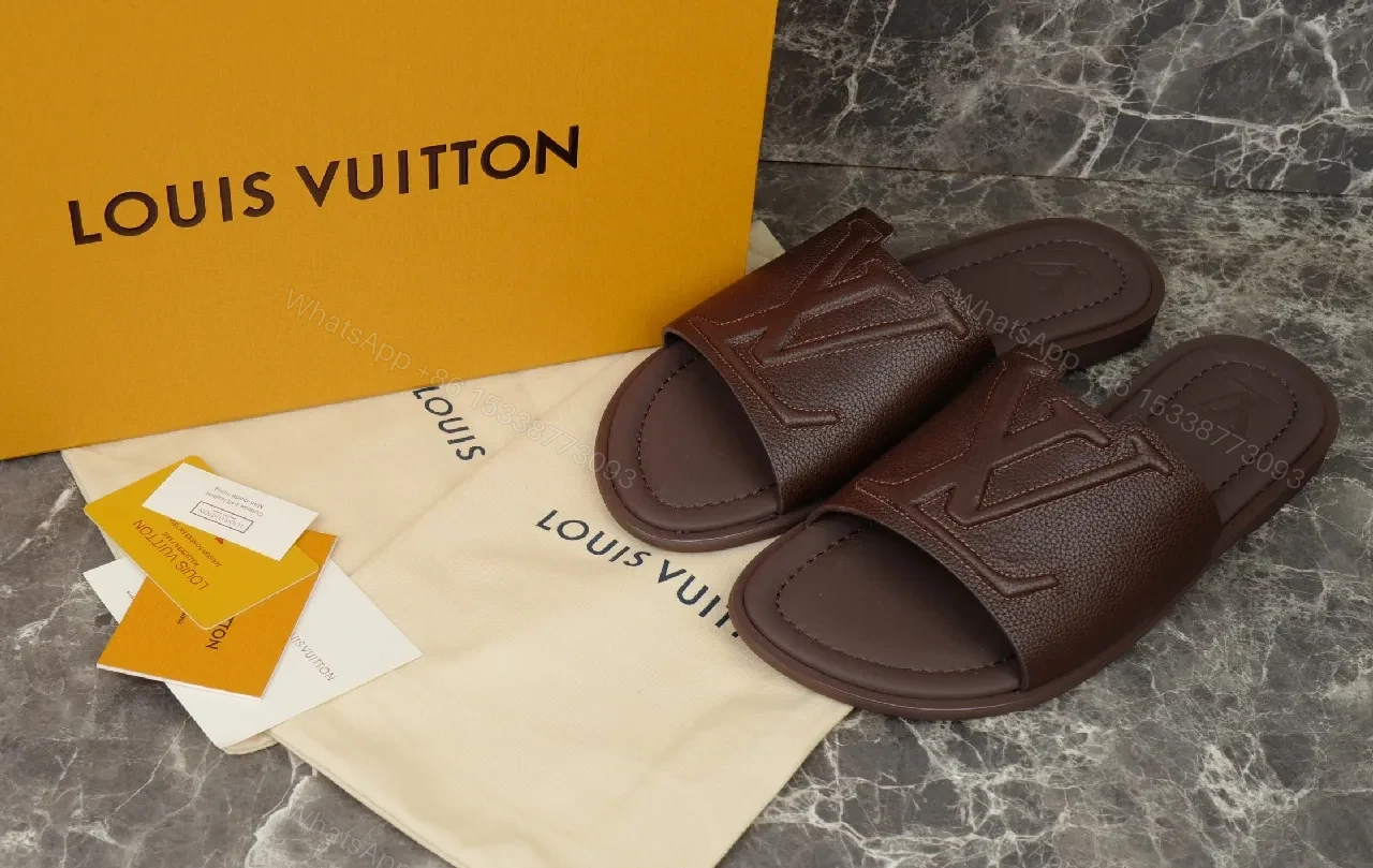 Brown Leather Slide Sandals – All-Day Comfort, Subtle Luxury — view 1
