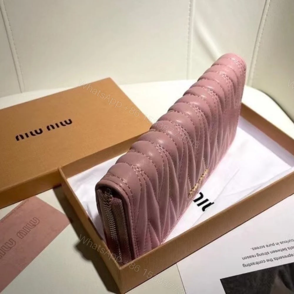 View 4 of MIUMIU MATELASSÉ NAPPA WALLET PINK 19CM