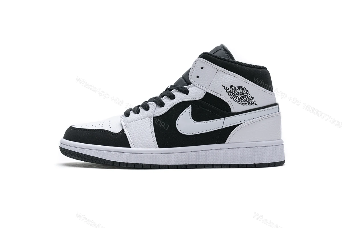 Air Jordan 1 Mid White Black 554724-113 — view 2
