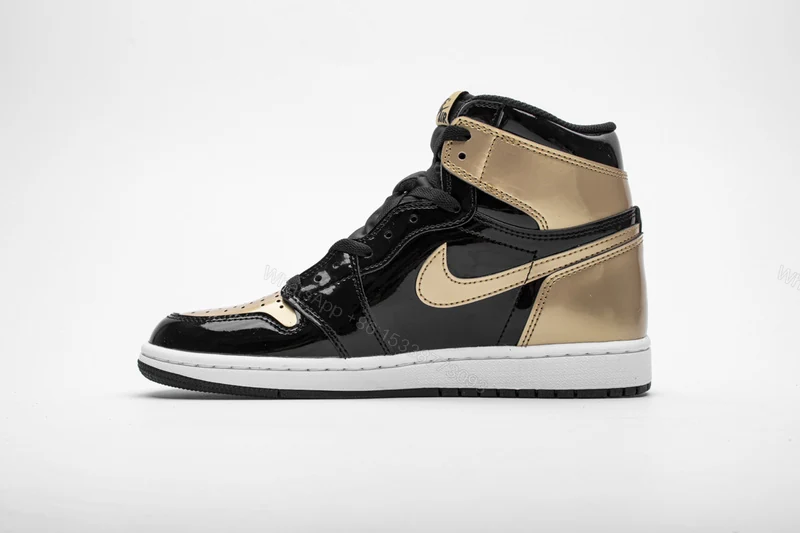 View 8 of Air Jordan 1 Retro High NRG Patent Gold Toe 861428-007