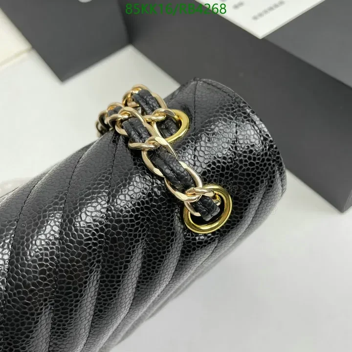 View 18 of Chanel Chevron Caviar Black Double Flap Bag RB4321 – Exquisite Craftsmanship Details