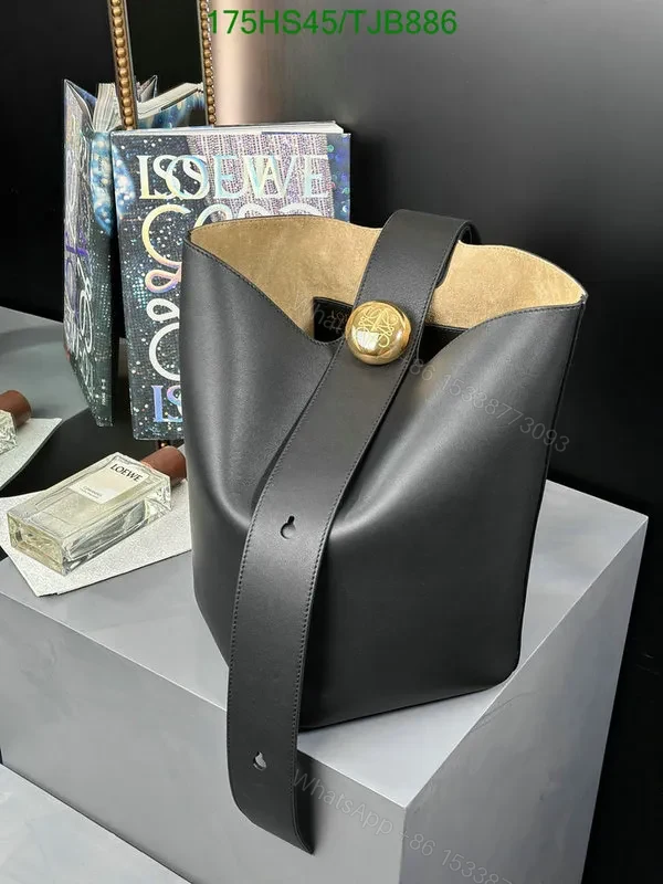View 13 of Loewe Red Pebble Bucket Bag with Calfskin RA288