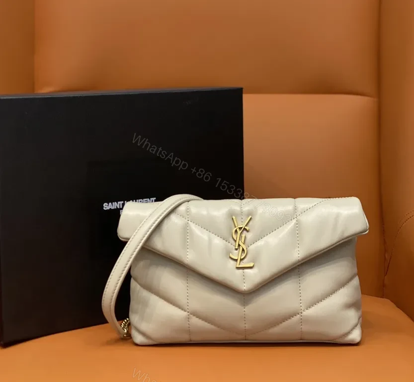 Quilted Cream Envelope Bag — YSL-Inspired Luxury, Crossbody — view 1