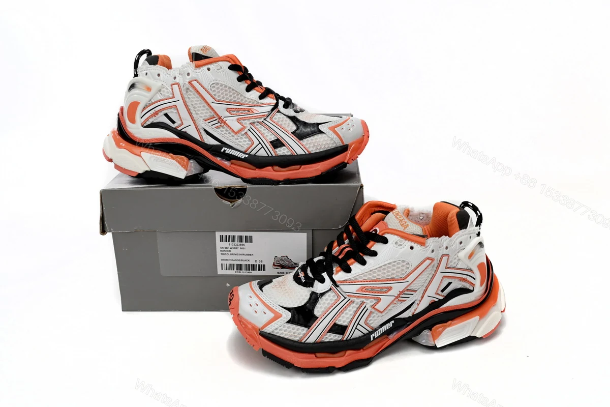 View 11 of Balenciaga Runner White Orange Black 677402 W3RB7 9051