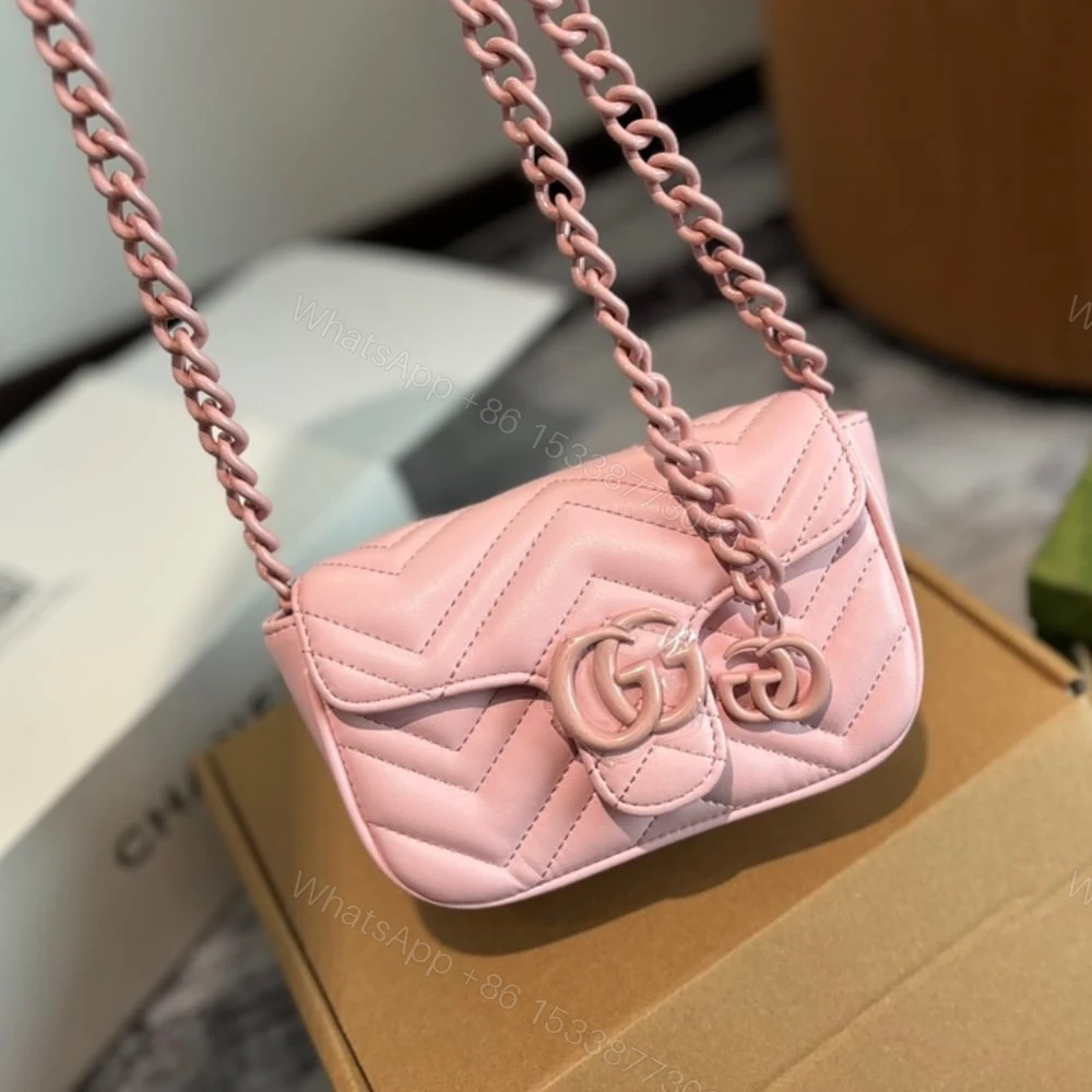 View 2 of GUCCI GG MARMONT BELT BAG PINK 16CM 699757 UM8KV 5909