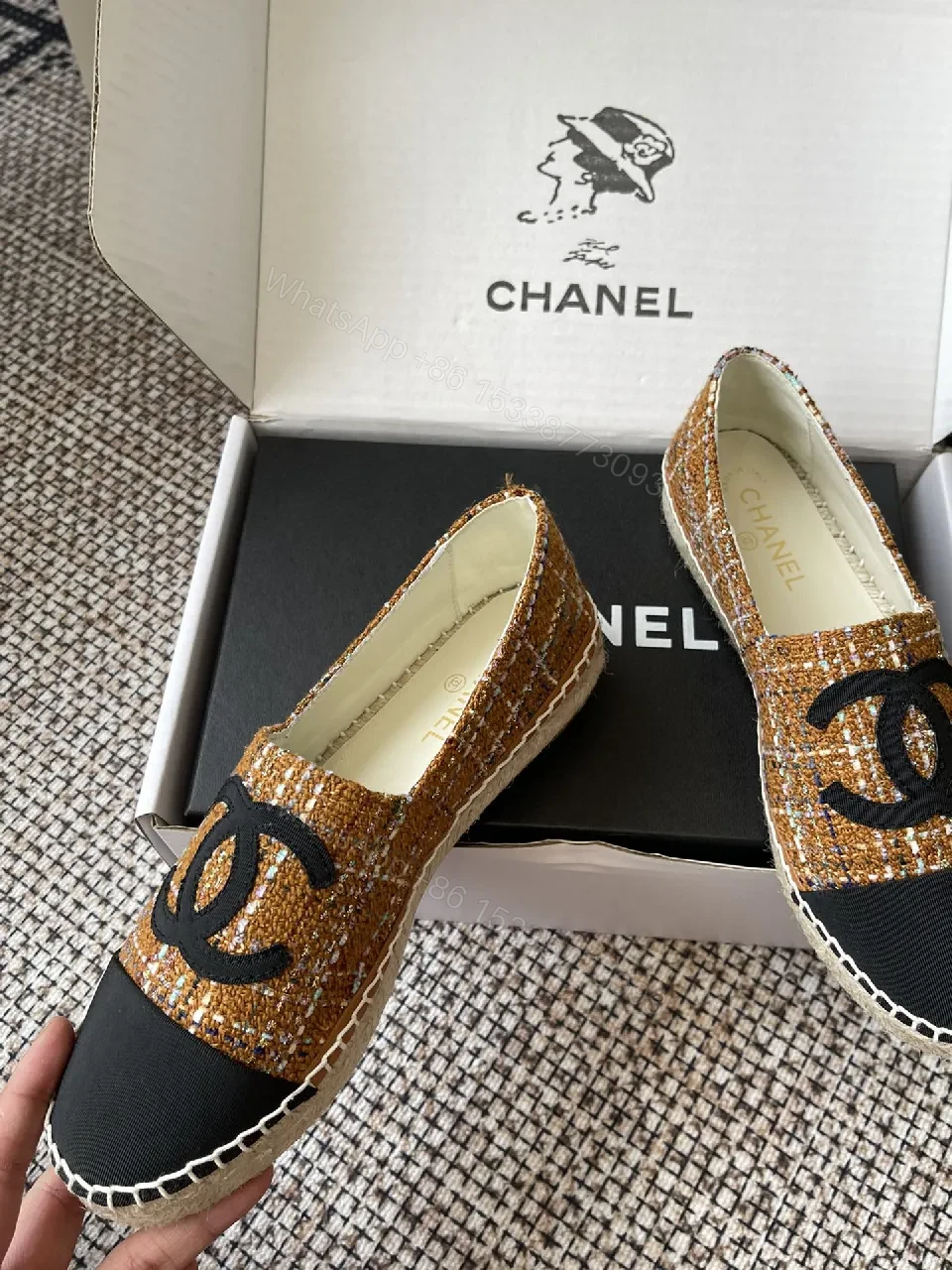 View 9 of Tweed Espadrilles: Luxury Logo Cap Toe, Comfortable Style