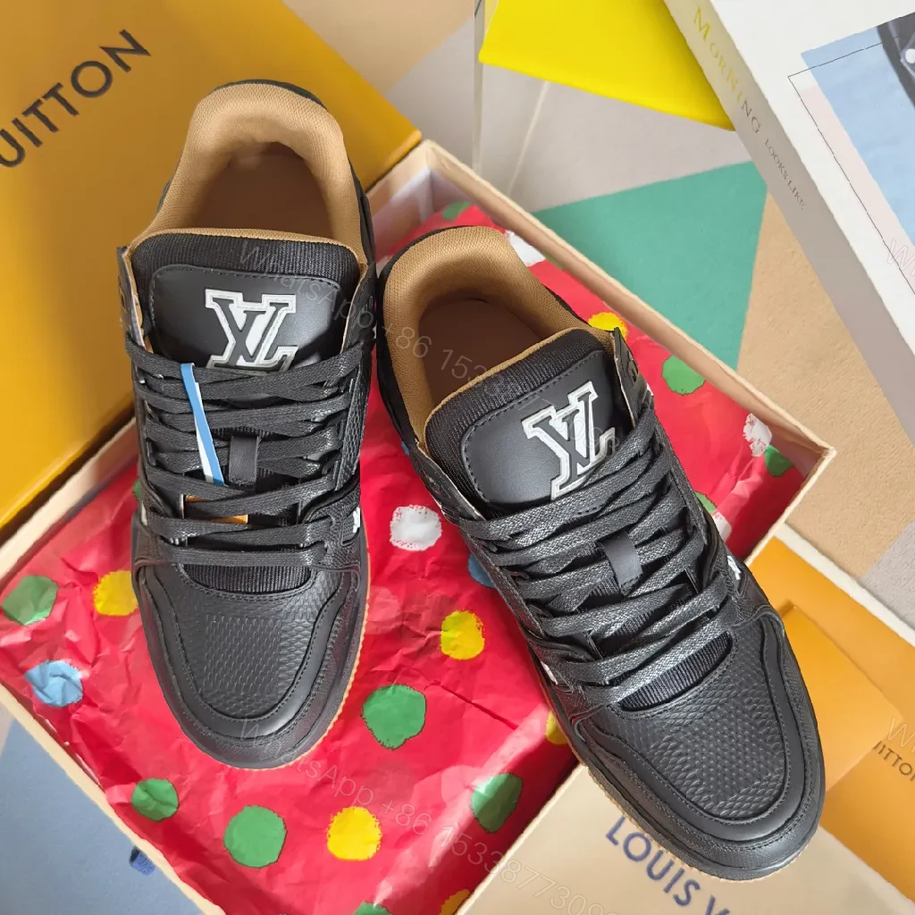 View 4 of Black Leather Mesh Runner: Luxe, Versatile, Cushioned Comfort Sneakers
