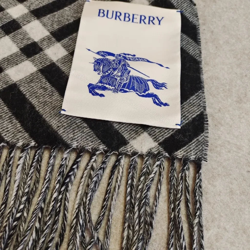 View 2 of Patterned Luxury Throw: Plaid Plush Fringe Scarves