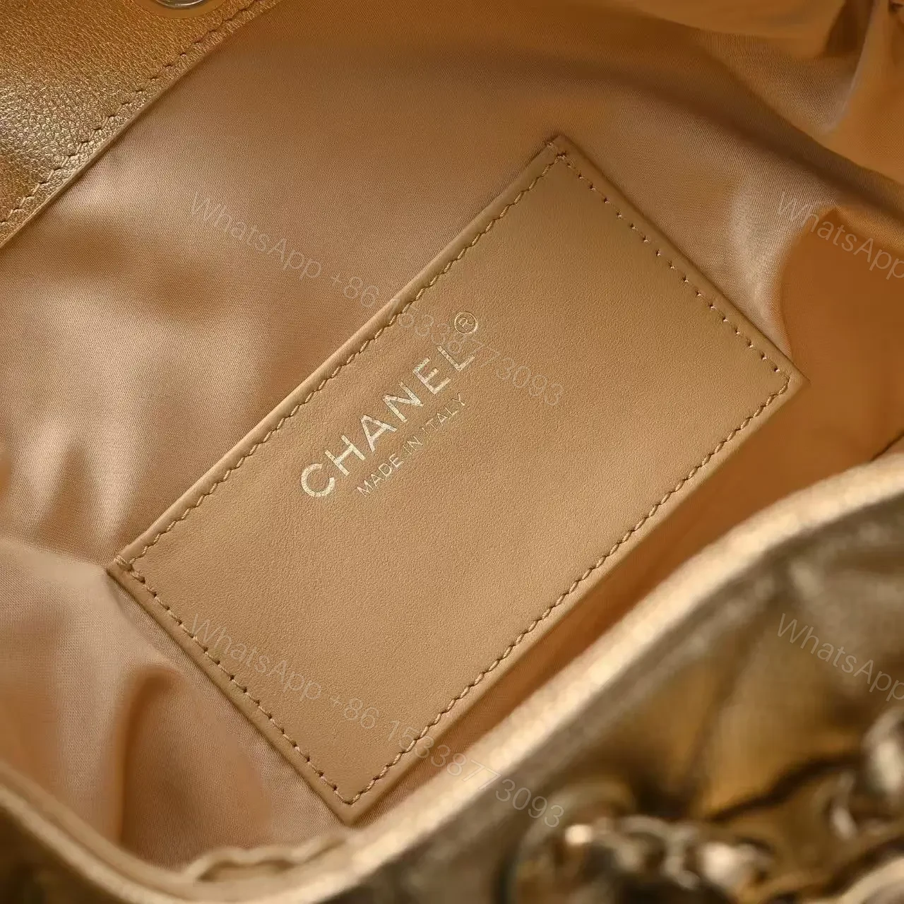 View 3 of Chanel 25 Small Gold, Gold hardware