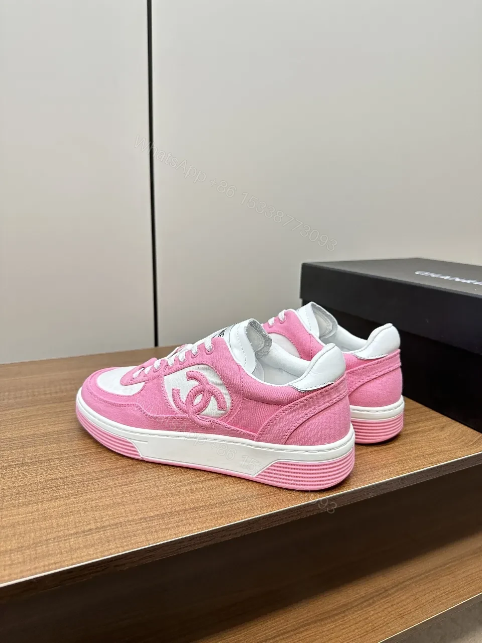 View 6 of Playful Pink Leather Sneakers: Luxe Comfort Everyday Style