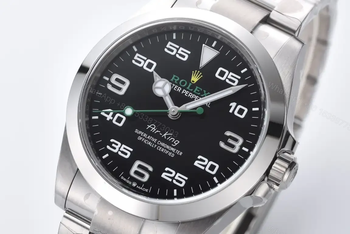 View 4 of Fake Rolex Air King Black Dial Best Oyster Bracelet 40MM ROLEX-AIRKING-BLK40