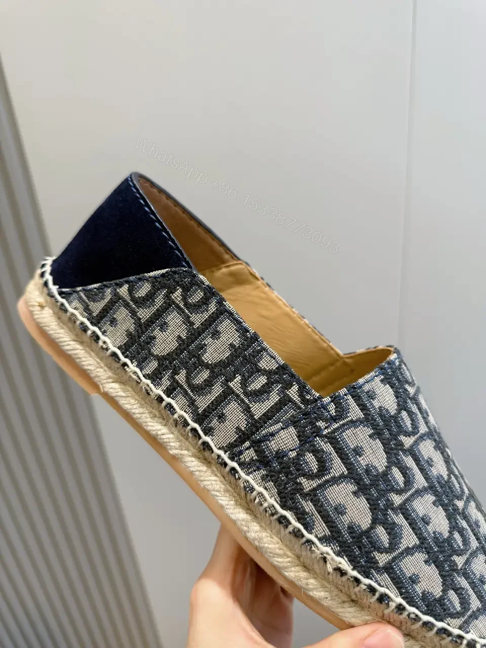View 6 of Monogram Jacquard Espadrille Slip-Ons: Subtle Luxe Comfort