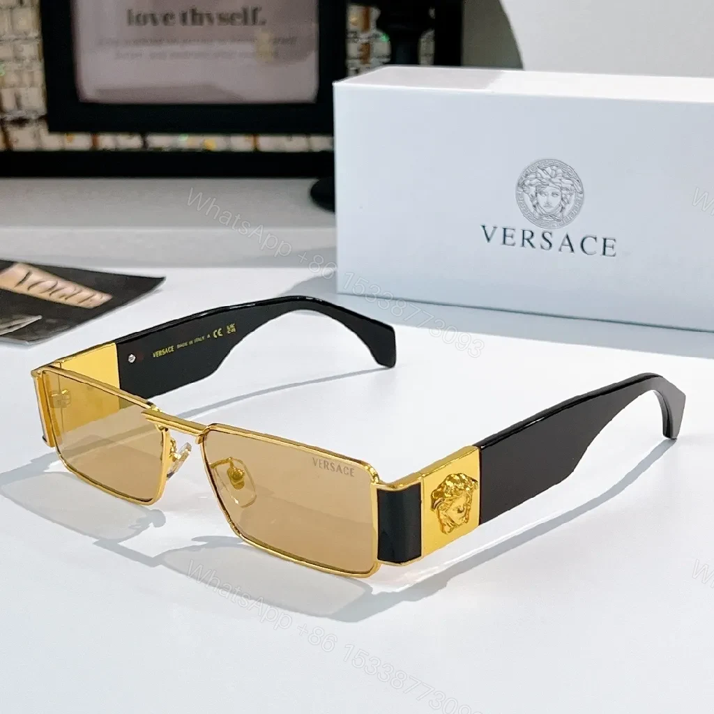 Gold-Frame Shield Sunglasses: Bold Luxe, Modern Visage — view 1