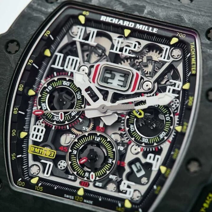 View 3 of Richard Mille RM 11-03 Super Clone : Standard Titanium Automatic Flyback Chronograph