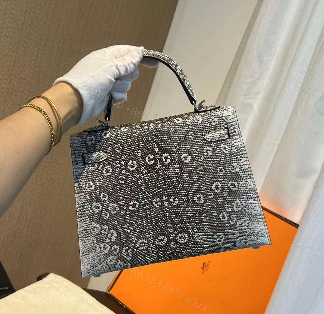 View 3 of Hermes Kelly 25 Genuine Lizard Leather