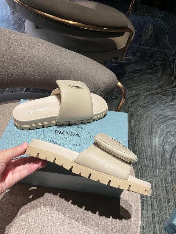 View 6 of Beige Leather Slide: Designer-Inspired Comfort Footwear